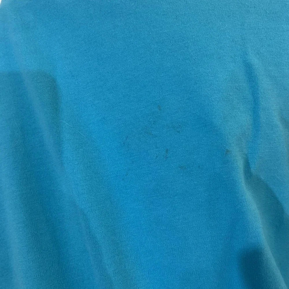 Bob Mackie Wearable Art Embroidered Blouse XXS Blue Green White 3/4 Sleeves Knit - Picture 6 of 8